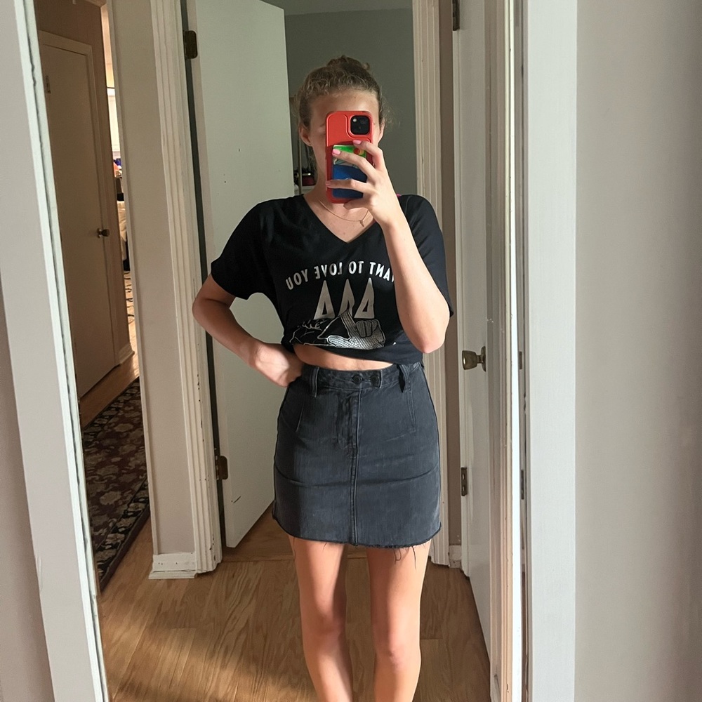Hollister jean skirt!